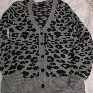 C by Bloomingdale’s Cashmere Cheetah Cardigan